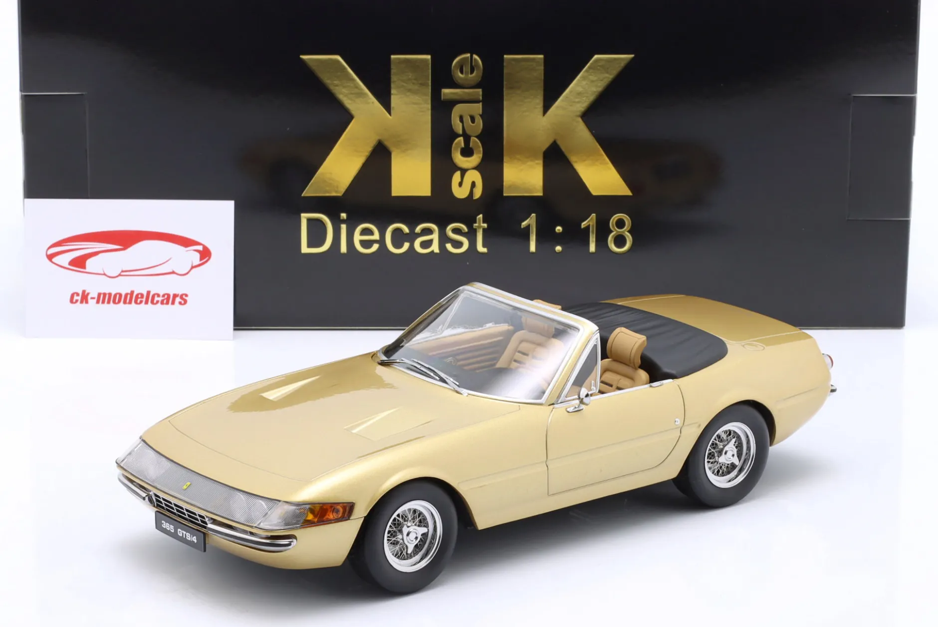 Ferrari 365 GTS/4 Daytona Cabriolet 1. Serie US-Version 1969 gold metallic 1:18 KK-Scale