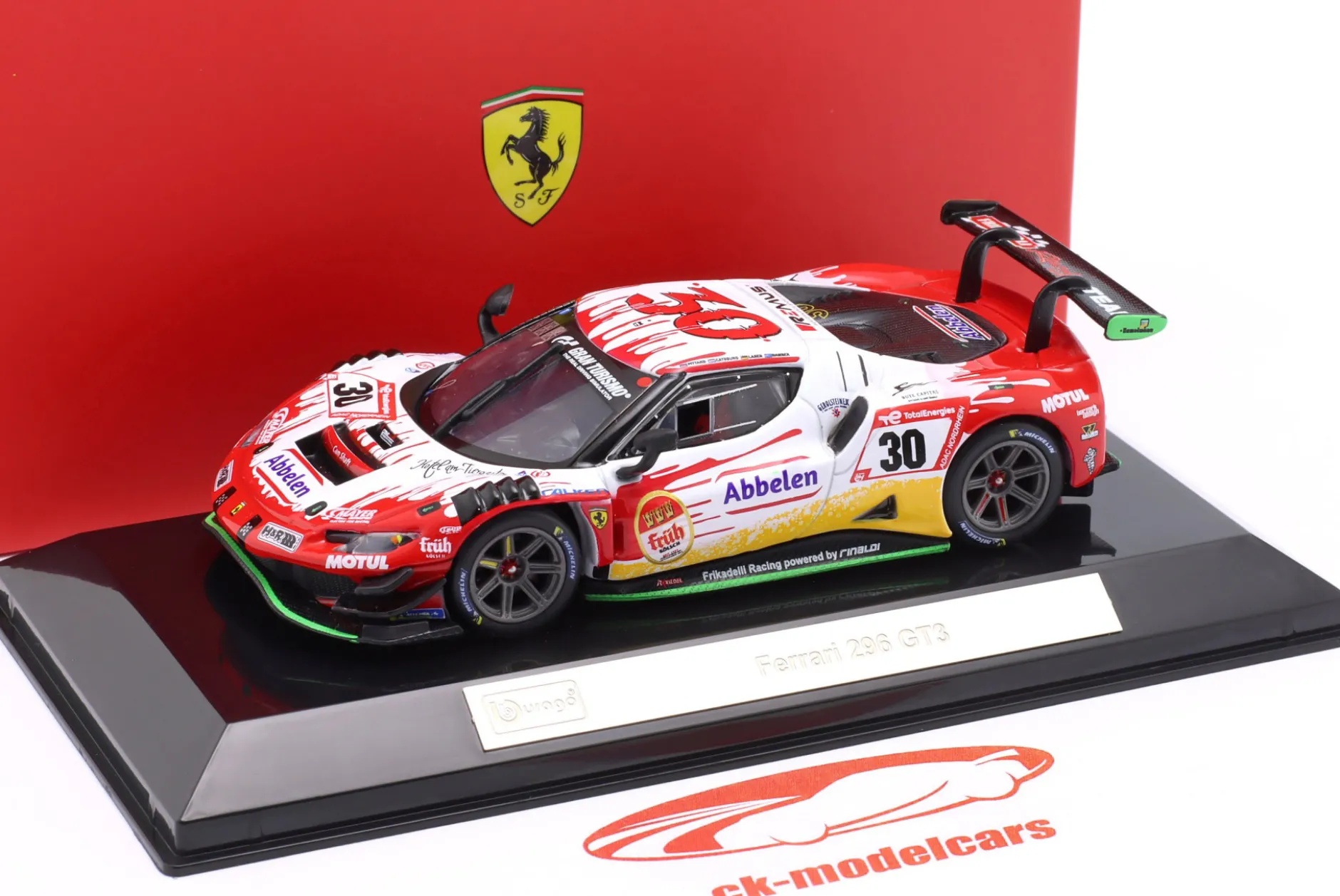 Ferrari 296 GT3 #30 Sieger 24h Nürburgring 2023 Frikadelli Racing Team 1:43 Bburago