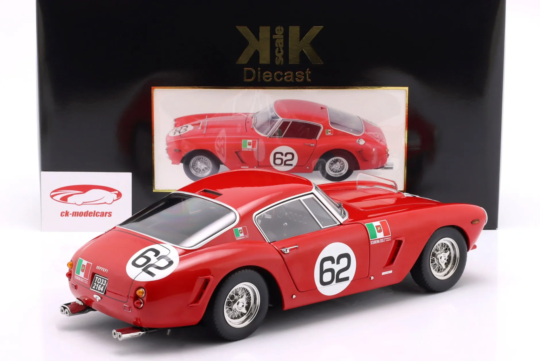 Ferrari 250 GT SWB #62 Sieger Coppa Inter-Europa Monza 1960 Abate 1:12 KK-Scale