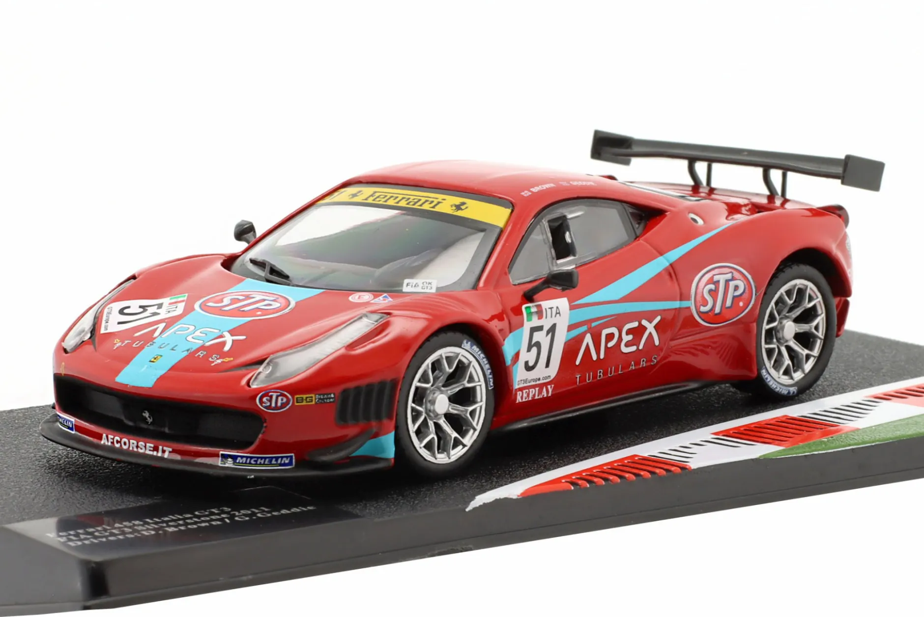 Ferrari 458 Italia GT3 #51 FIA GT3 Silverstone 2011 Brown, Geddie 1:43 Altaya
