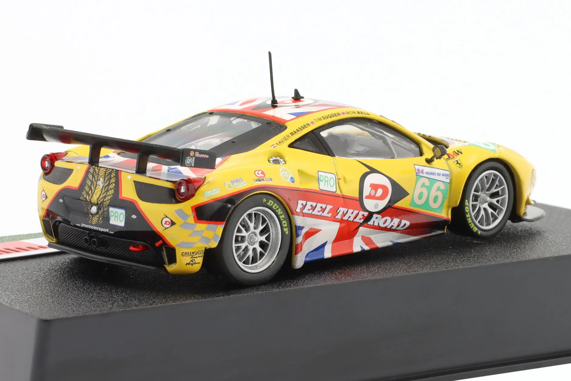 Ferrari 458 Italia GT2 #66 24h LeMans 2011 Bell, Sugden, Maassen 1:43 Altaya