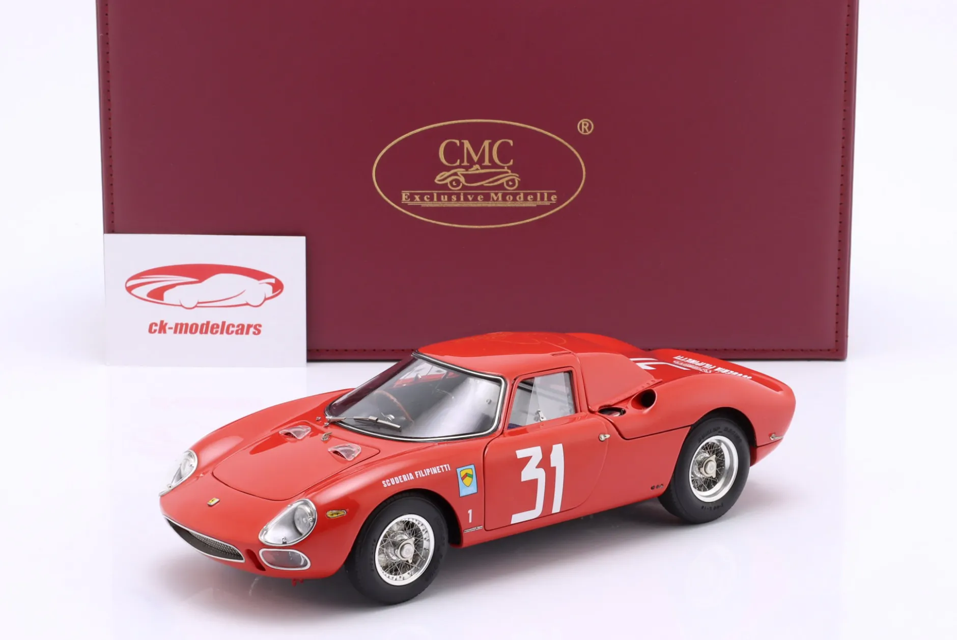 Ferrari 250 LM #31 Sieger Coppa Inter-Europa 1964 Nino Vaccarella 1:18 CMC
