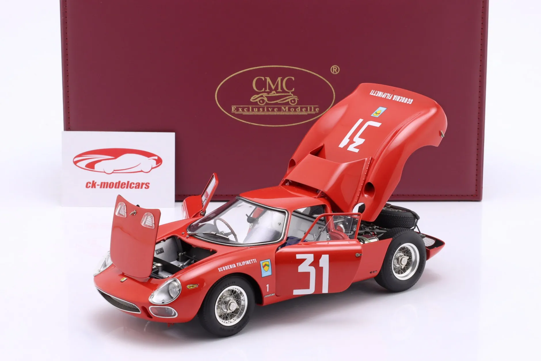 Ferrari 250 LM #31 Sieger Coppa Inter-Europa 1964 Nino Vaccarella 1:18 CMC