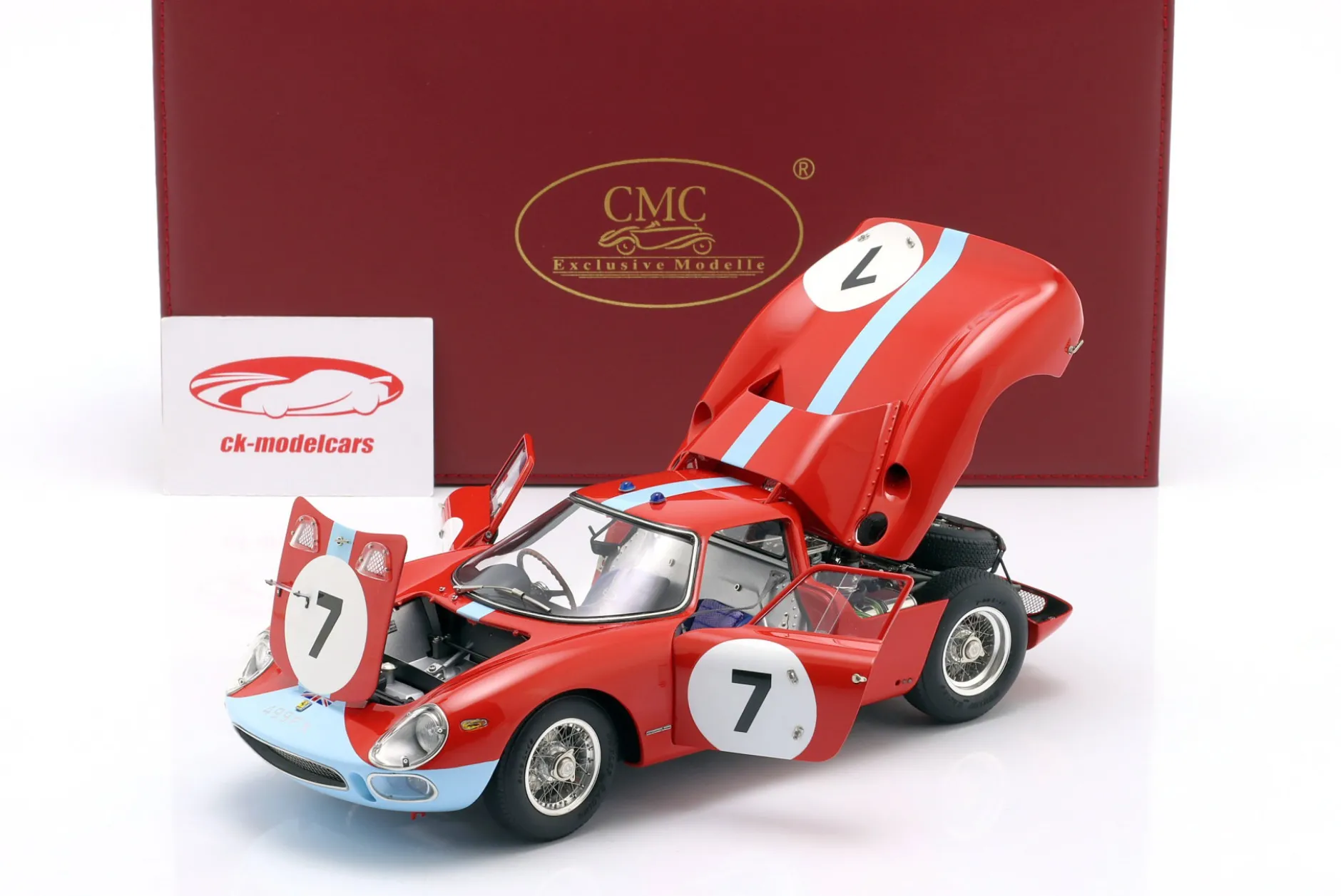 Ferrari 250 LM #7 Sieger 12h Reims 1964 Hill, Bonnier 1:18 CMC