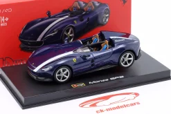 Ferrari Monza SP2 Baujahr 2018 - 2022 dunkelblau 1:43 Bburago Signature