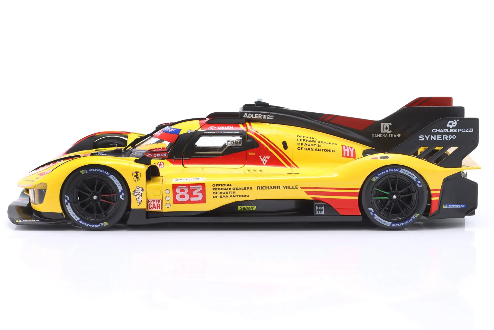 Ferrari 499P #83 24h LeMans 2024 Kubica, Shwartzman, Ye 1:18 Bburago