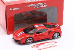 Ferrari 488 Pista Coupe Baujahr 2015 rot 1:43 Bburago