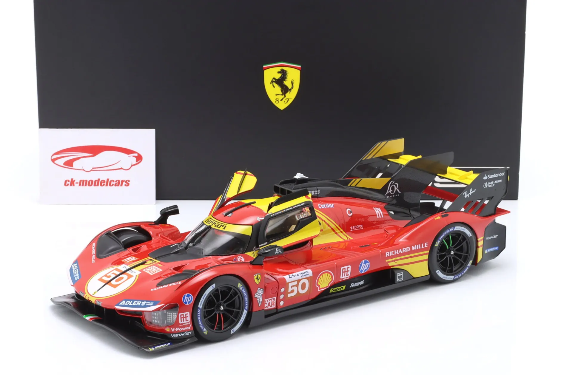 Ferrari 499P #50 Sieger 24h LeMans 2024 Fuoco, Molina, Nielsen 1:18 Bburago