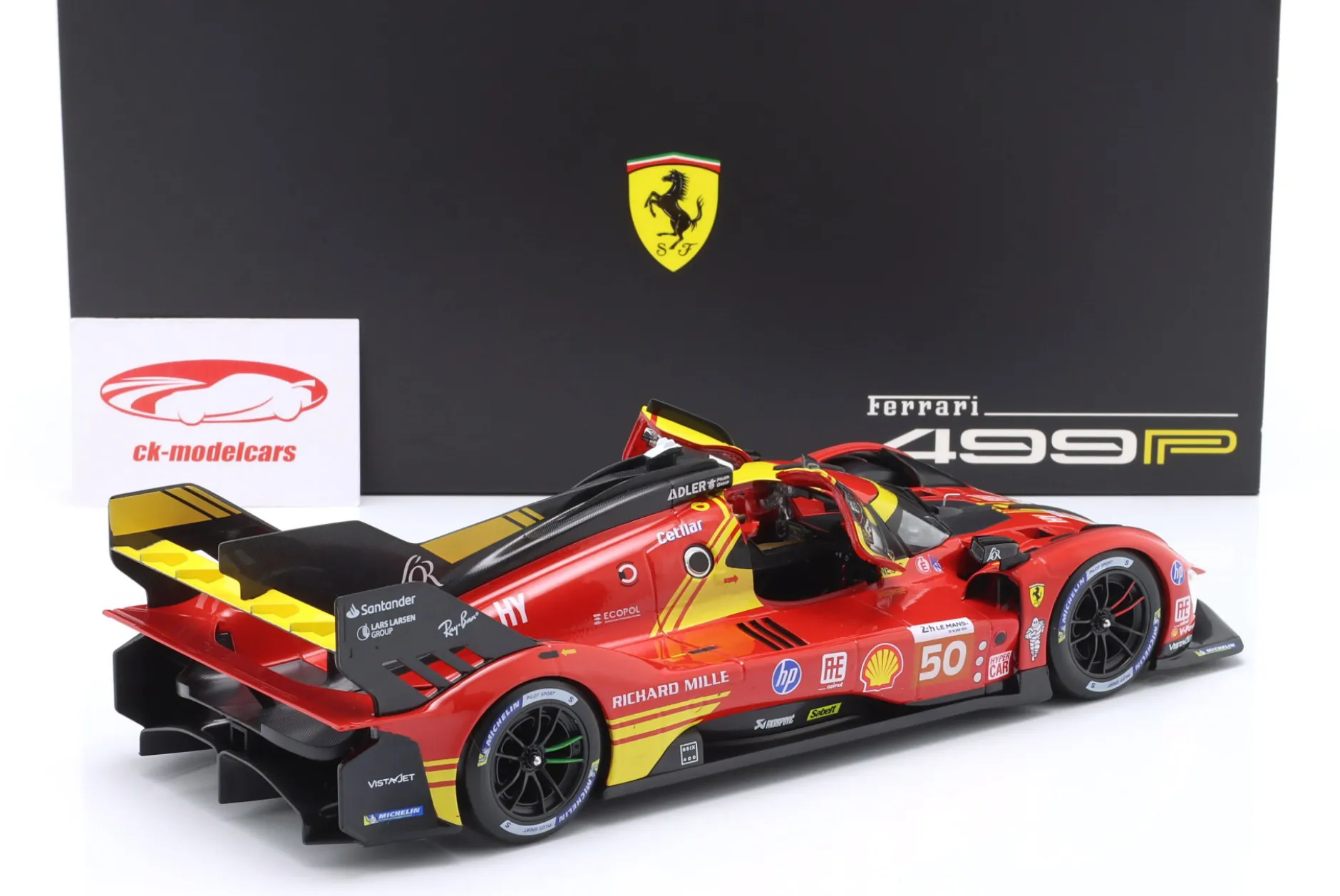 Ferrari 499P #50 Sieger 24h LeMans 2024 Fuoco, Molina, Nielsen 1:18 Bburago