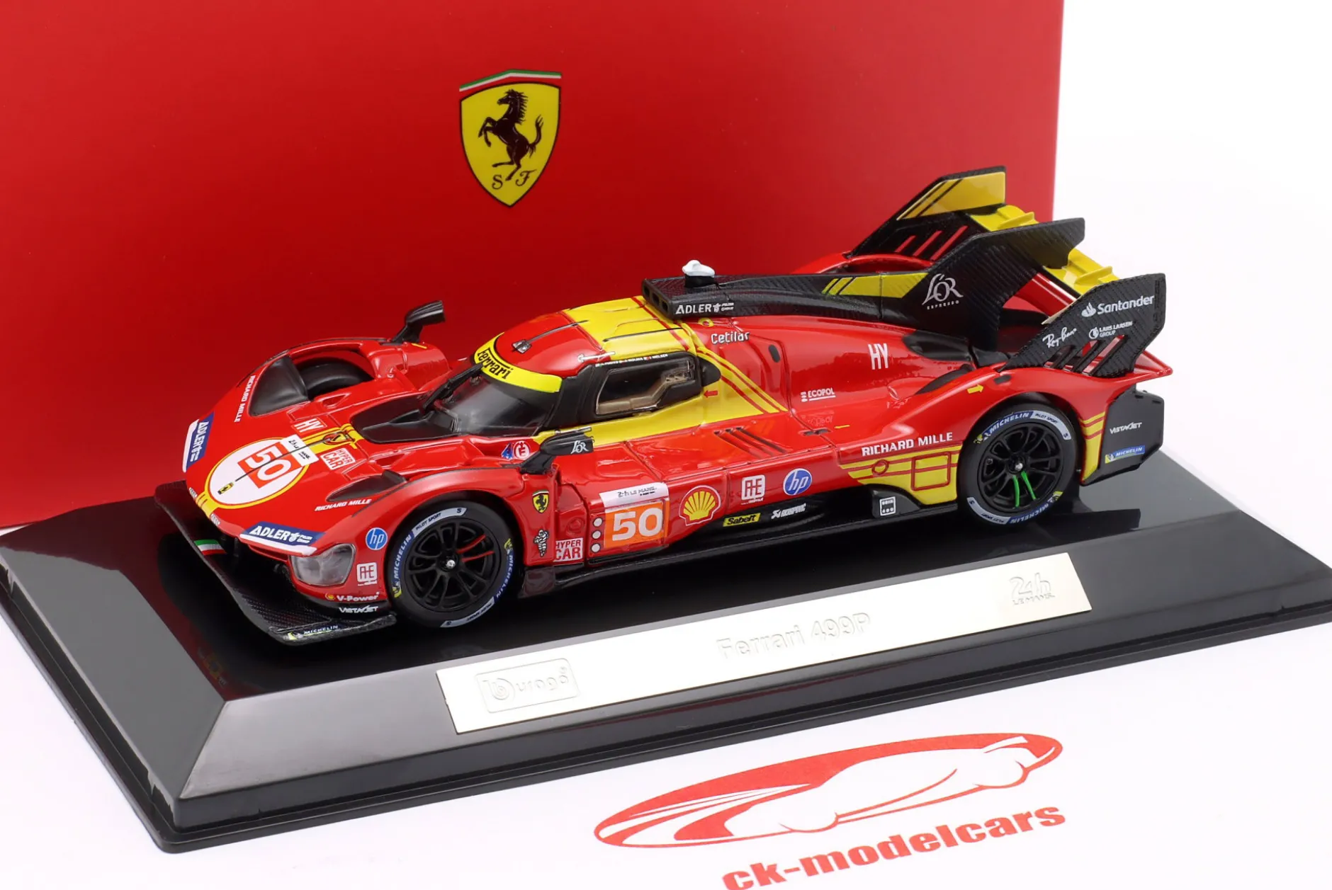 Ferrari 499P #50 Sieger 24h LeMans 2024 Fuoco, Molina, Nielsen 1:43 Bburago