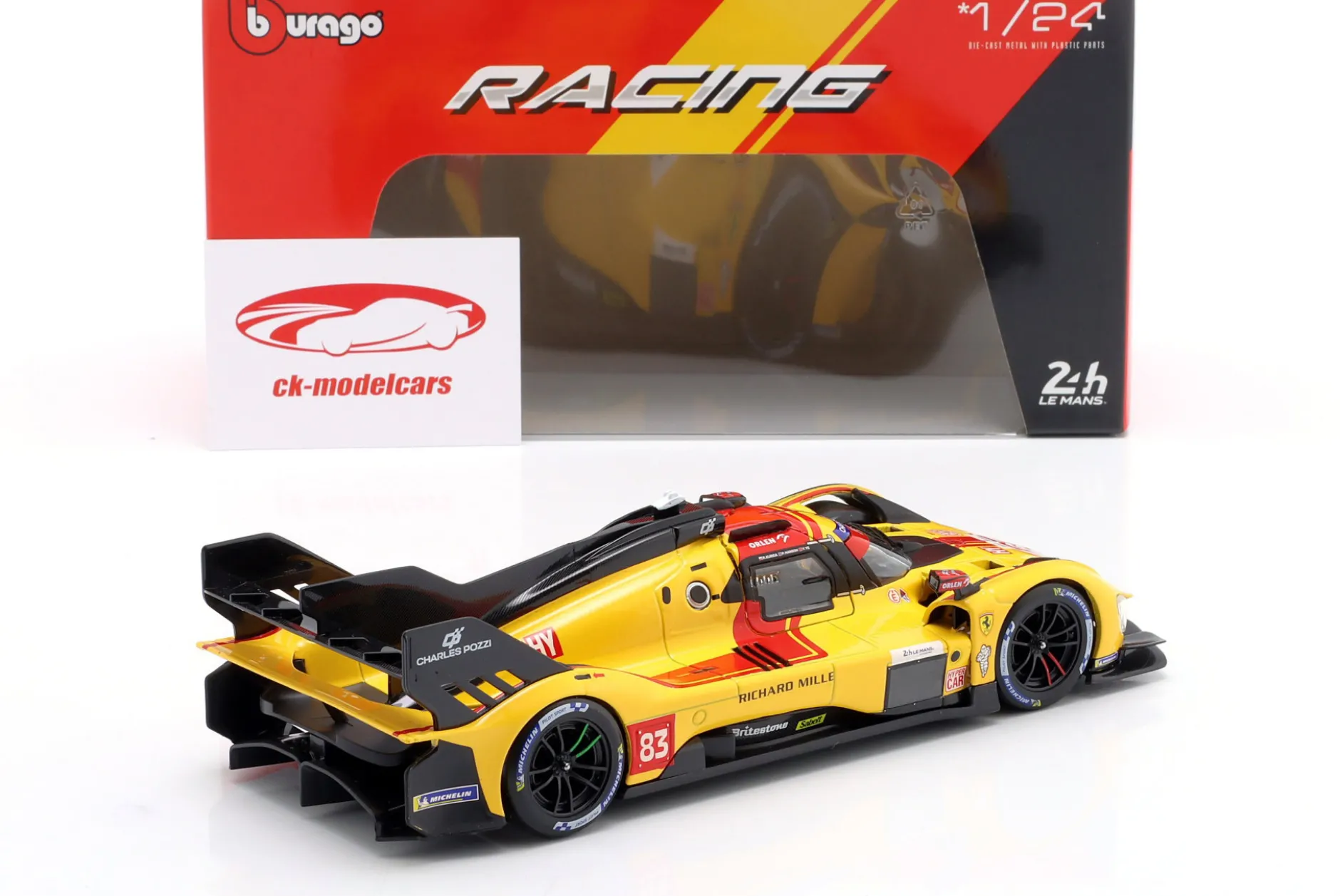 Ferrari 499P #83 Sieger 24h LeMans 2025 Kubica, Ye, Hanson 1:24 Bburago