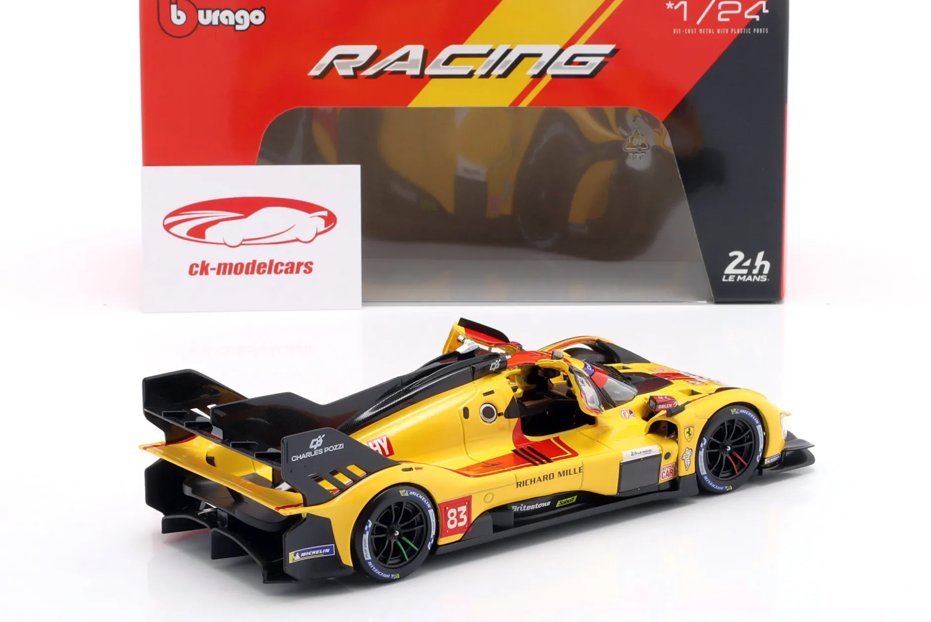 Ferrari 499P #83 Sieger 24h LeMans 2025 Kubica, Ye, Hanson 1:24 Bburago