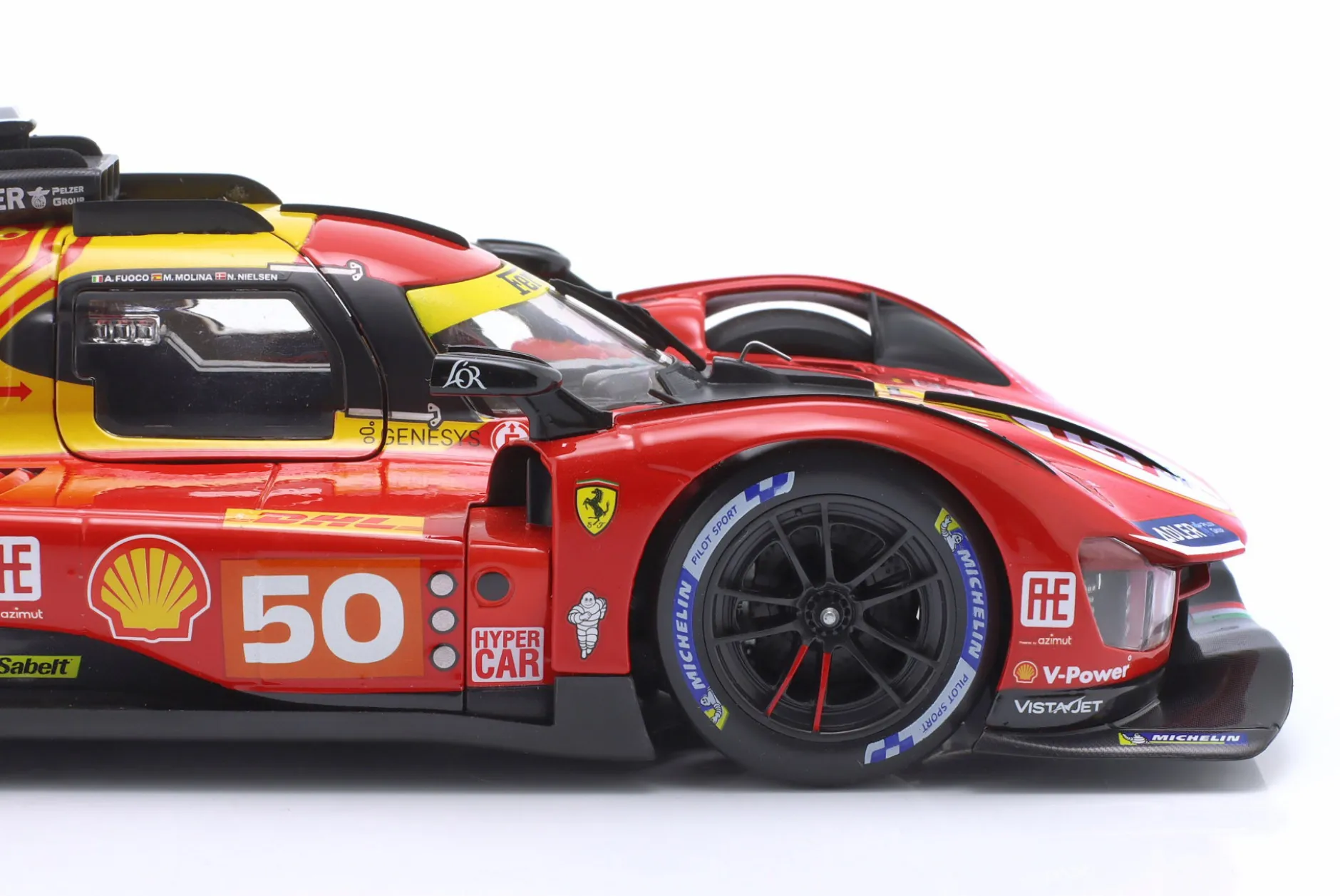 Ferrari 499P #50 6th WEC Katar 2024 Molina, Nielsen, Fuoco 1:18 Bburago