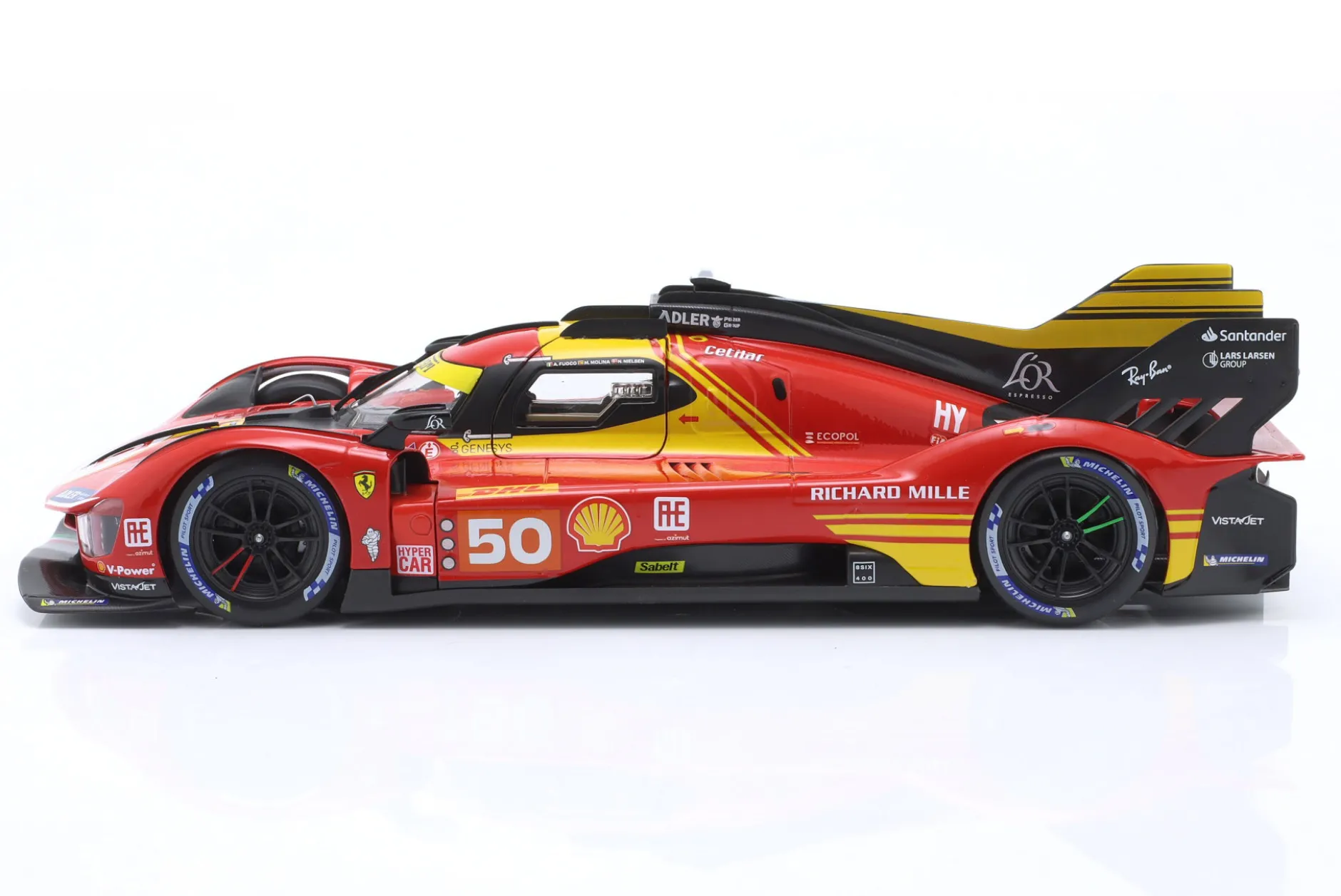 Ferrari 499P #50 6th WEC Katar 2024 Molina, Nielsen, Fuoco 1:18 Bburago