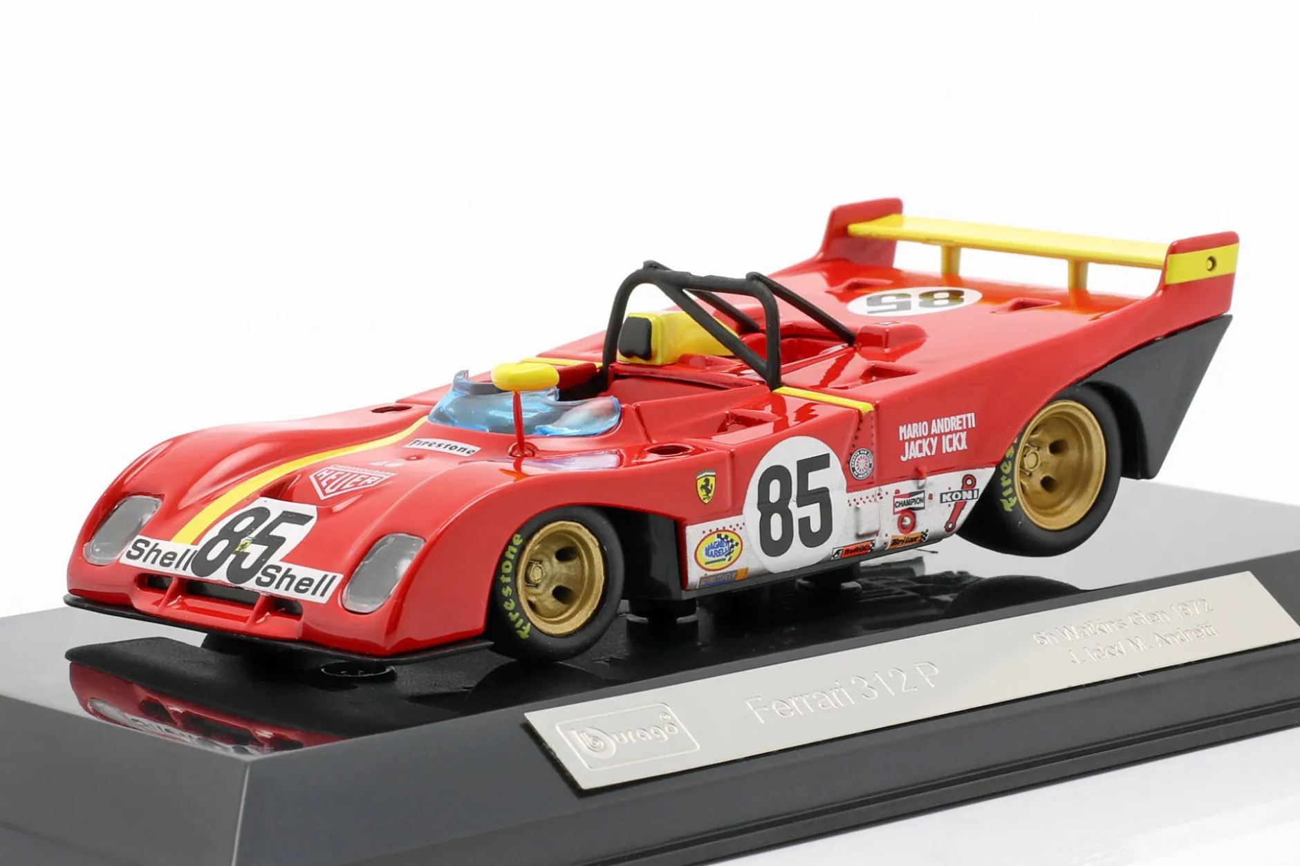 Ferrari 312P #85 Winner 6h Watkins Glen 1972 Ickx, Andretti 1:43 Bburago