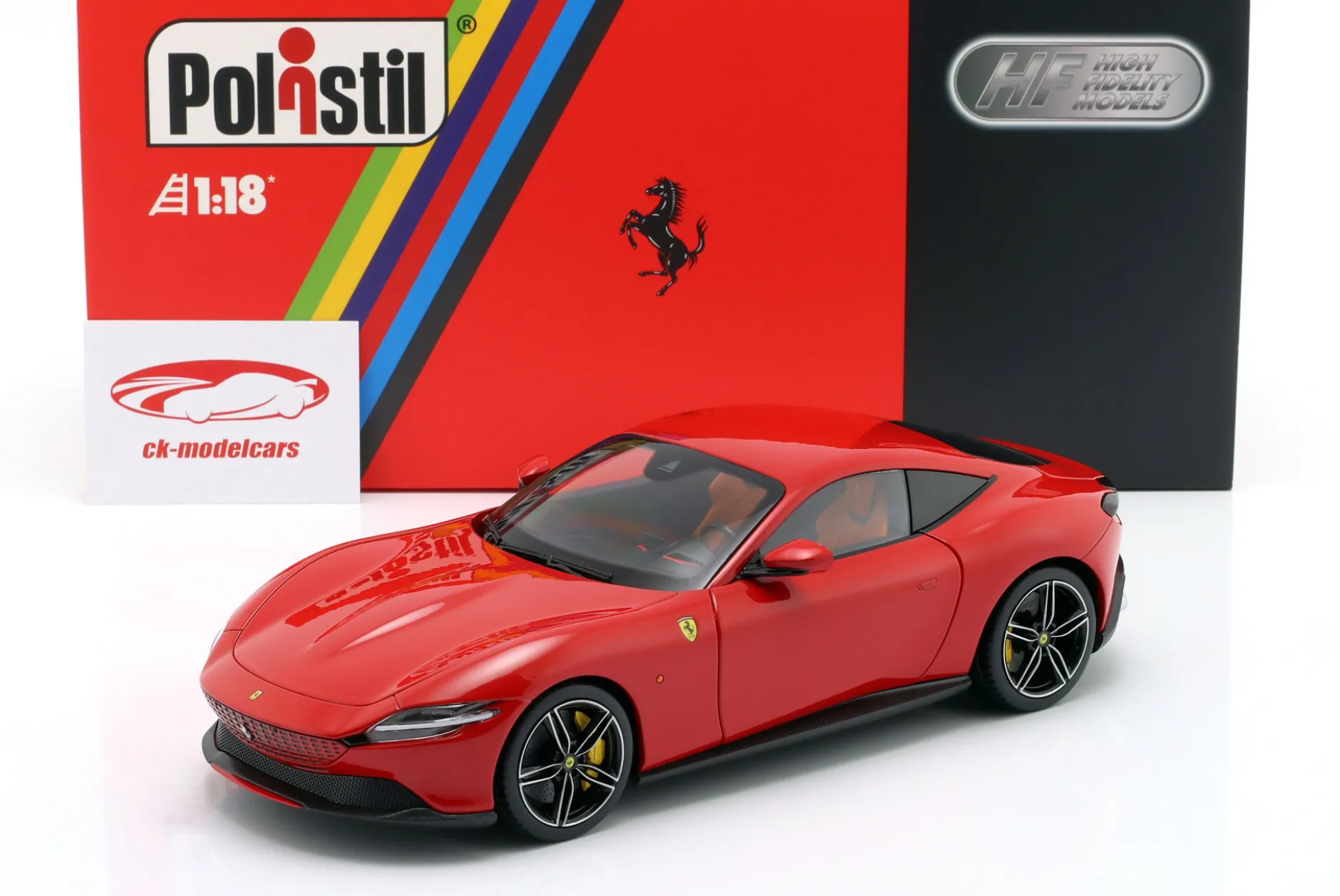 Ferrari Roma Baujahr 2019 corsa rot 1:18 Polistil