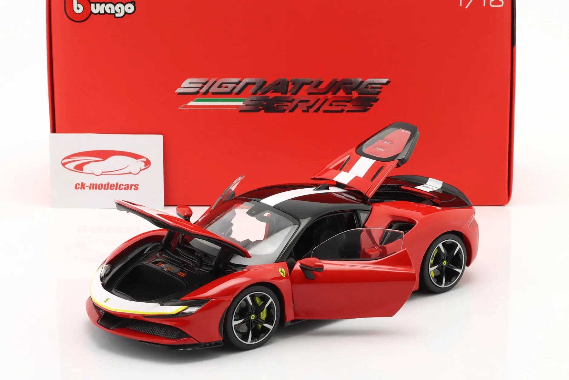 Ferrari SF90 Stradale Assetto Fiorano 2020 rot 1:18 Bburago Signature