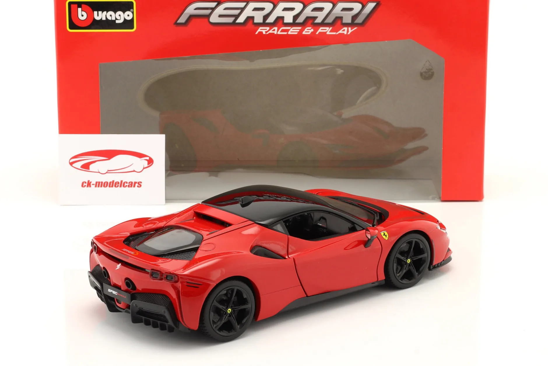 Ferrari SF90 Stradale Hybrid Baujahr 2019 rot 1:18 Bburago