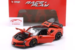 Ferrari SF90 XX Stradale Baujahr 2024 orange-rot 1:18 Bburago