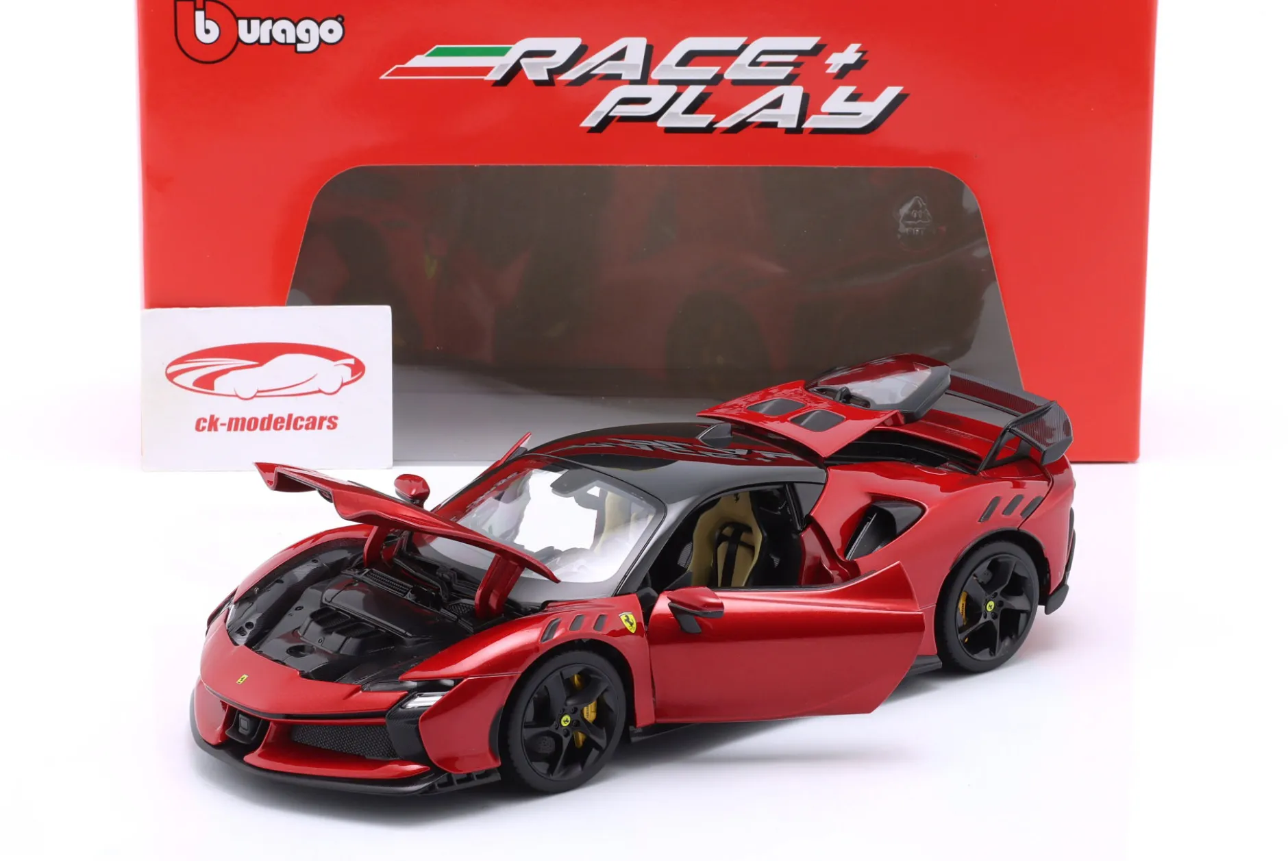 Ferrari SF90 XX Stradale Baujahr 2024 rot metallic 1:18 Bburago