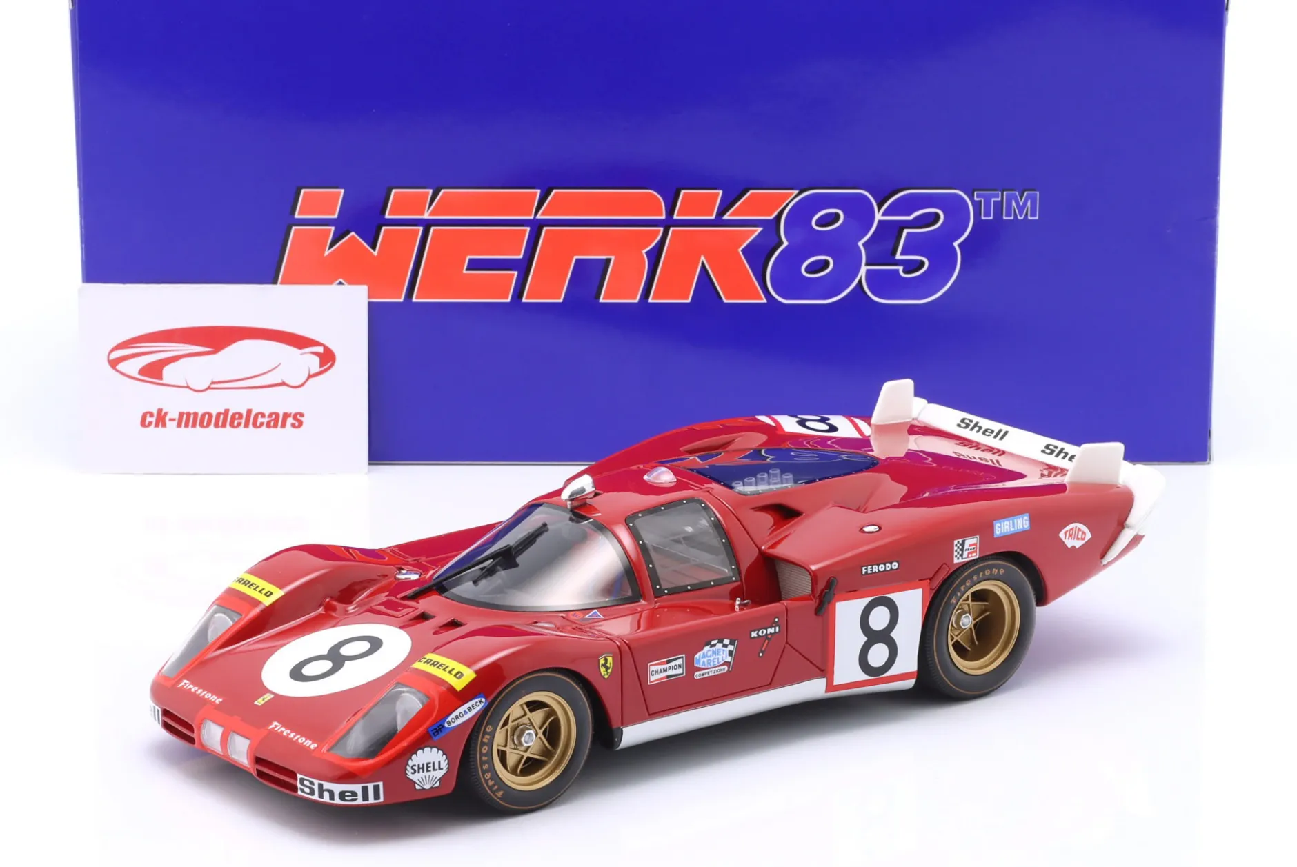Ferrari 512S #8 24h LeMans 1970 Merzario, Regazzoni 1:18 WERK83
