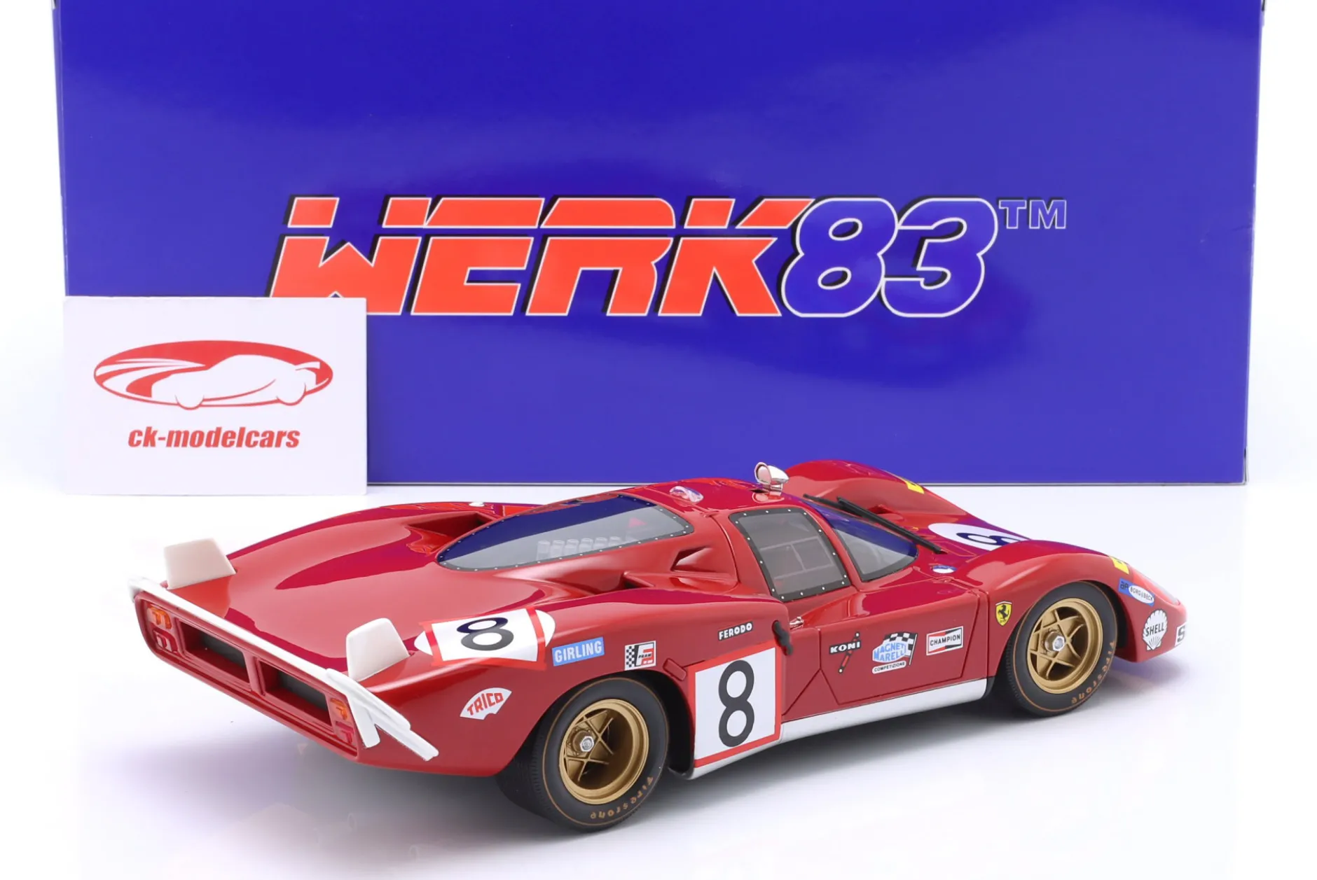 Ferrari 512S #8 24h LeMans 1970 Merzario, Regazzoni 1:18 WERK83