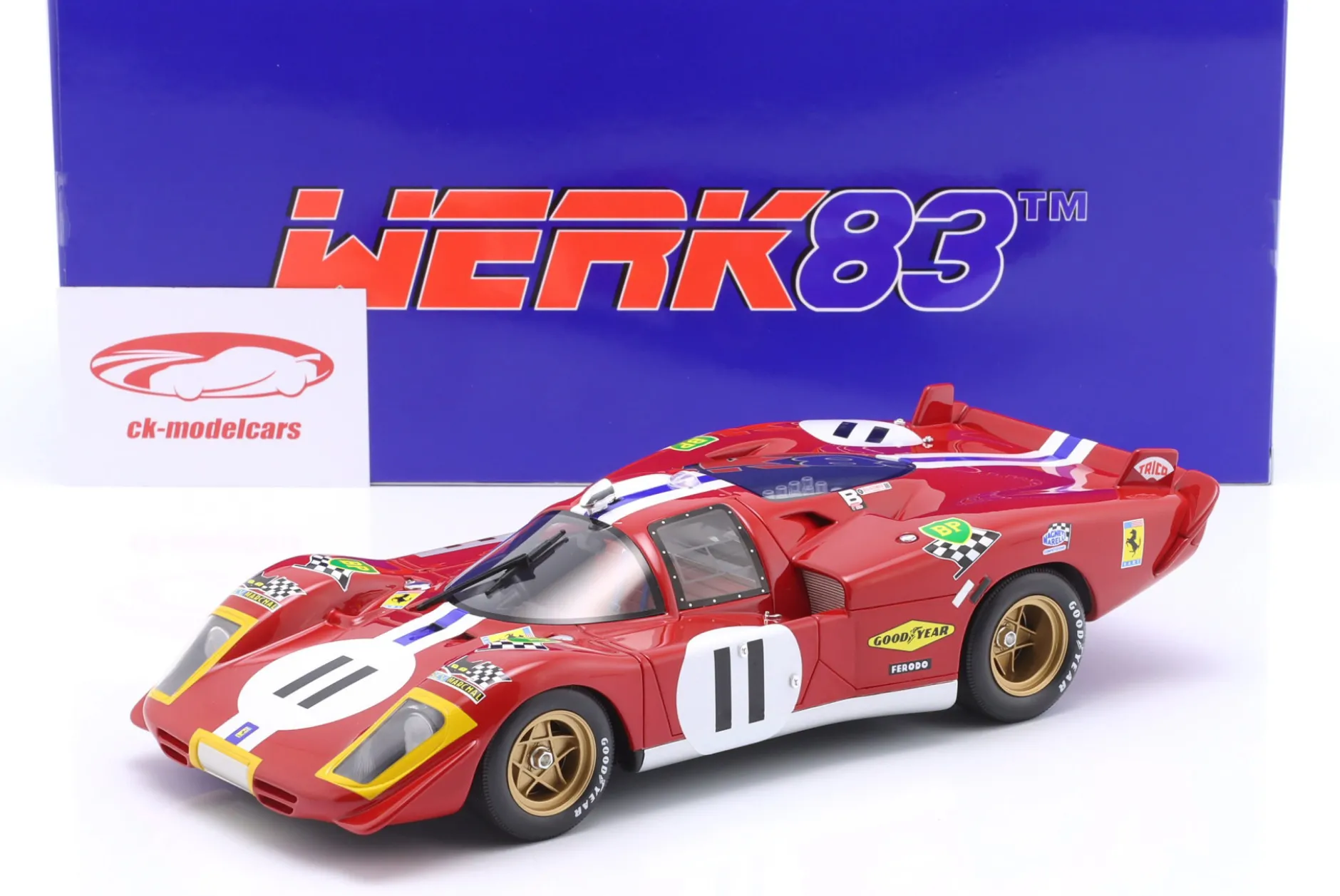 Ferrari 512S #11 4th 24h LeMans 1970 Bucknum, Posey 1:18 WERK83