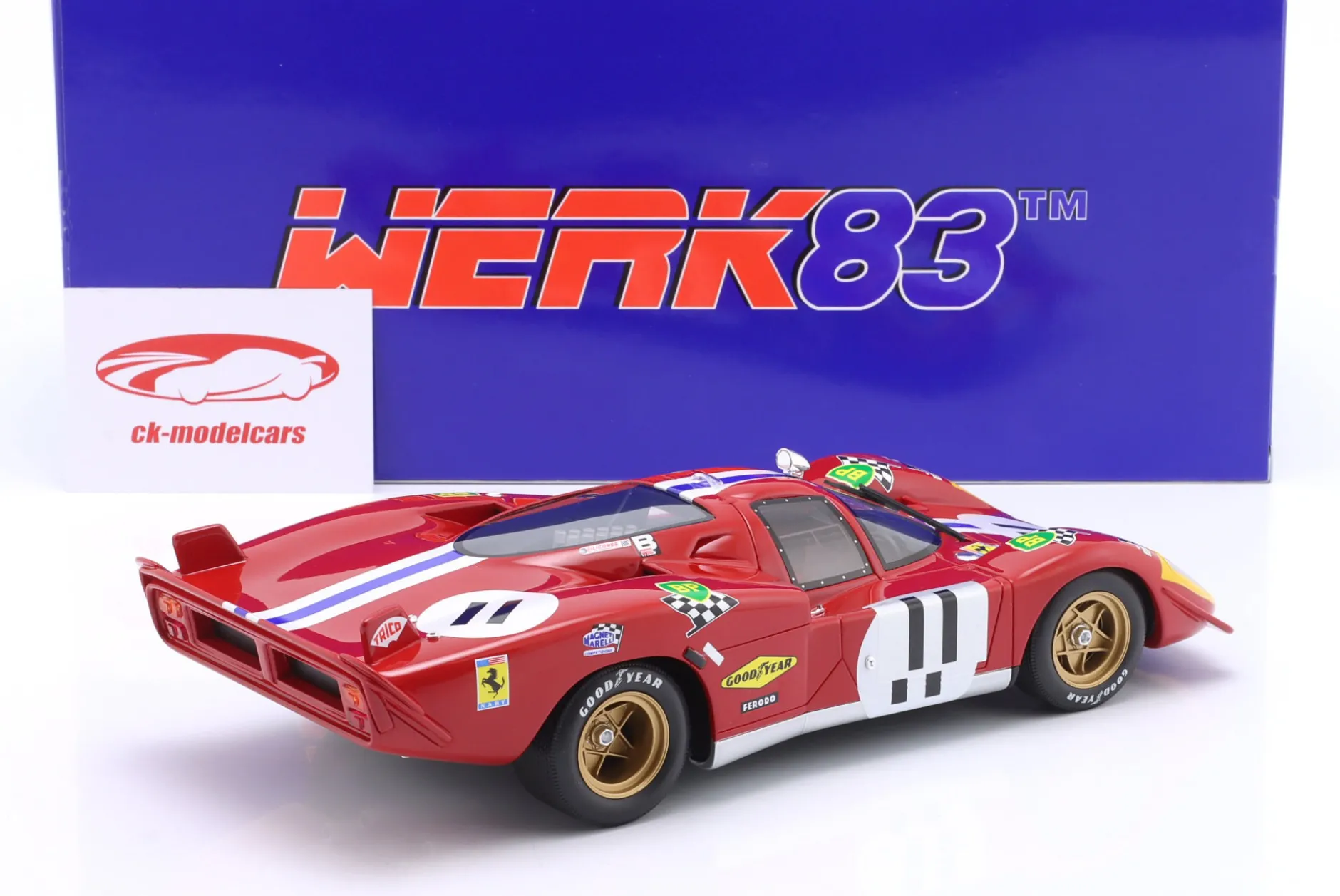 Ferrari 512S #11 4th 24h LeMans 1970 Bucknum, Posey 1:18 WERK83