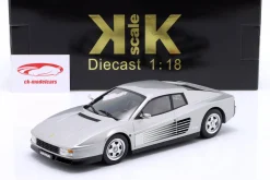 Ferrari Testarossa Baujahr 1986 silbergrau metallic 1:18 KK-Scale