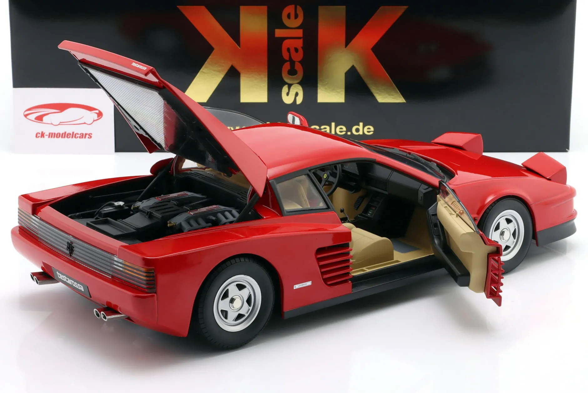 Ferrari Testarossa Monospecchio Baujahr 1984 rot 1:12 KK-Scale