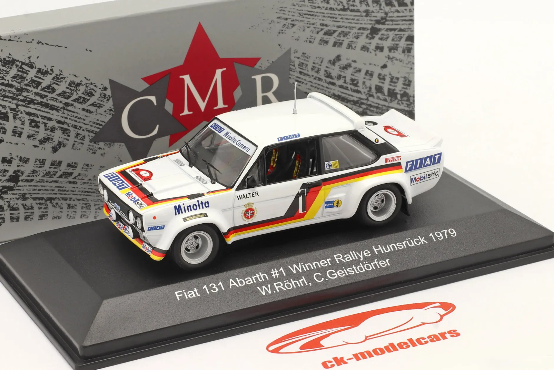 Fiat 131 Abarth #1 Sieger Rallye Hunsrück 1979 Röhrl, Geistdörfer 1:43 CMR