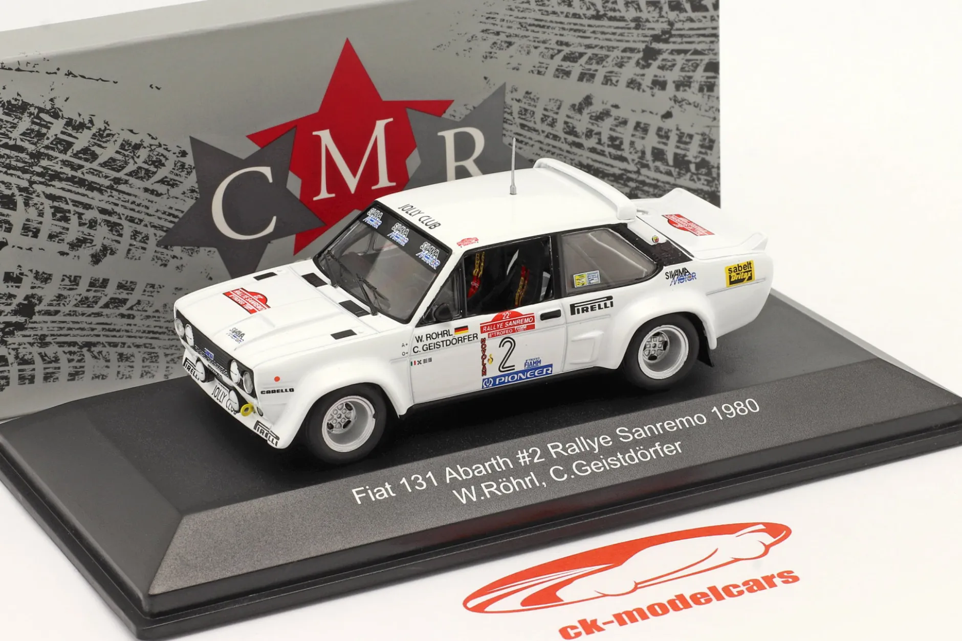 Fiat 131 Abarth #2 Sieger Rallye SanRemo 1980 Röhrl, Geistdörfer 1:43 CMR