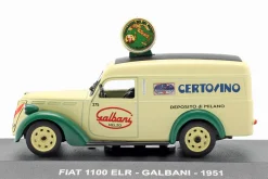 Fiat 1100 ELR Lieferwagen Galbani Baujahr 1951 hellgelb / grün 1:43 Altaya