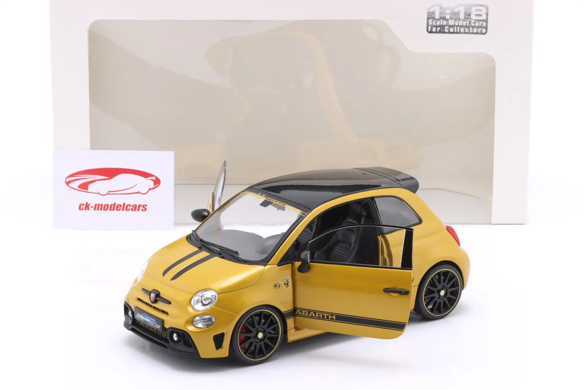 Fiat F595 Abarth Baujahr 2024 gelb 1:18 Solido