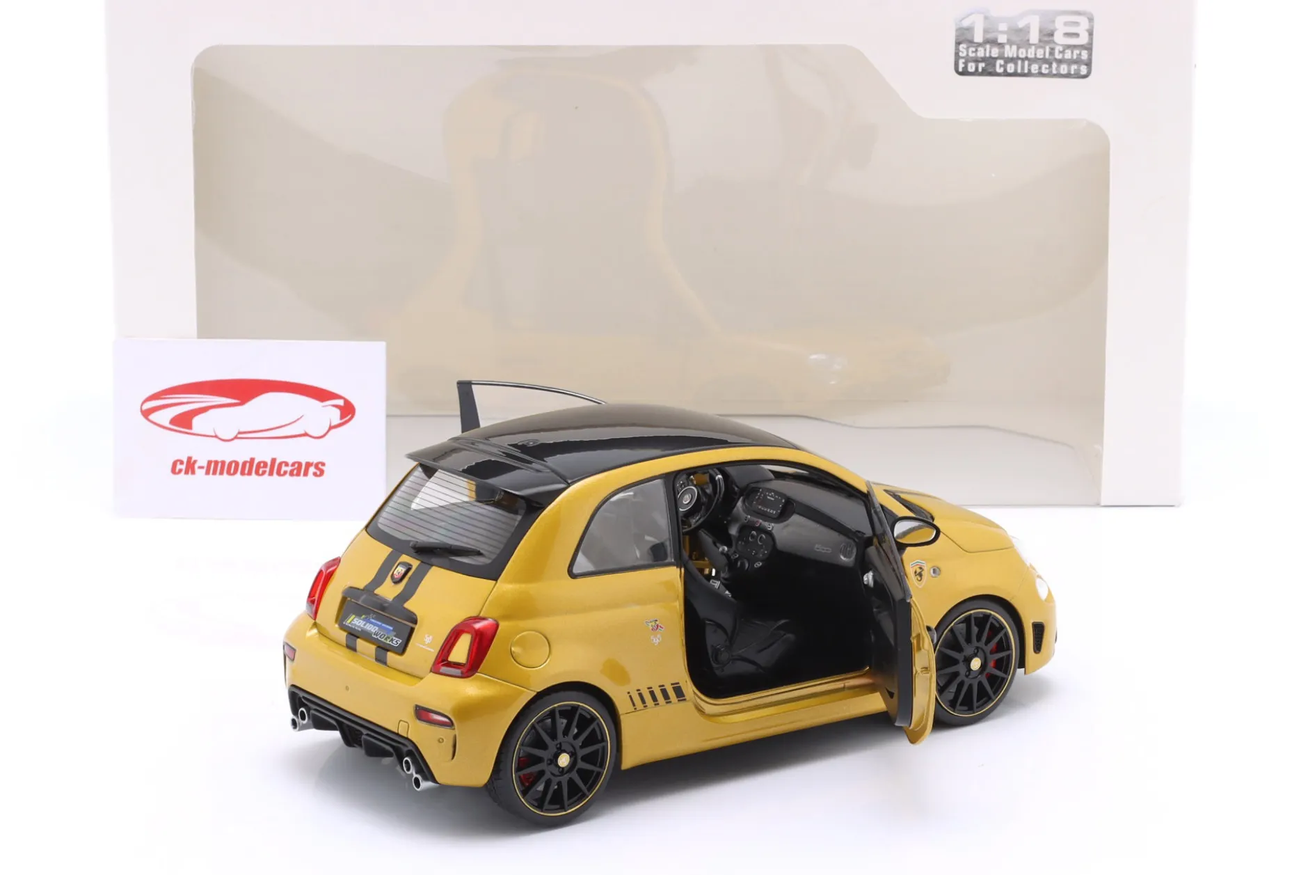 Fiat F595 Abarth Baujahr 2024 gelb 1:18 Solido
