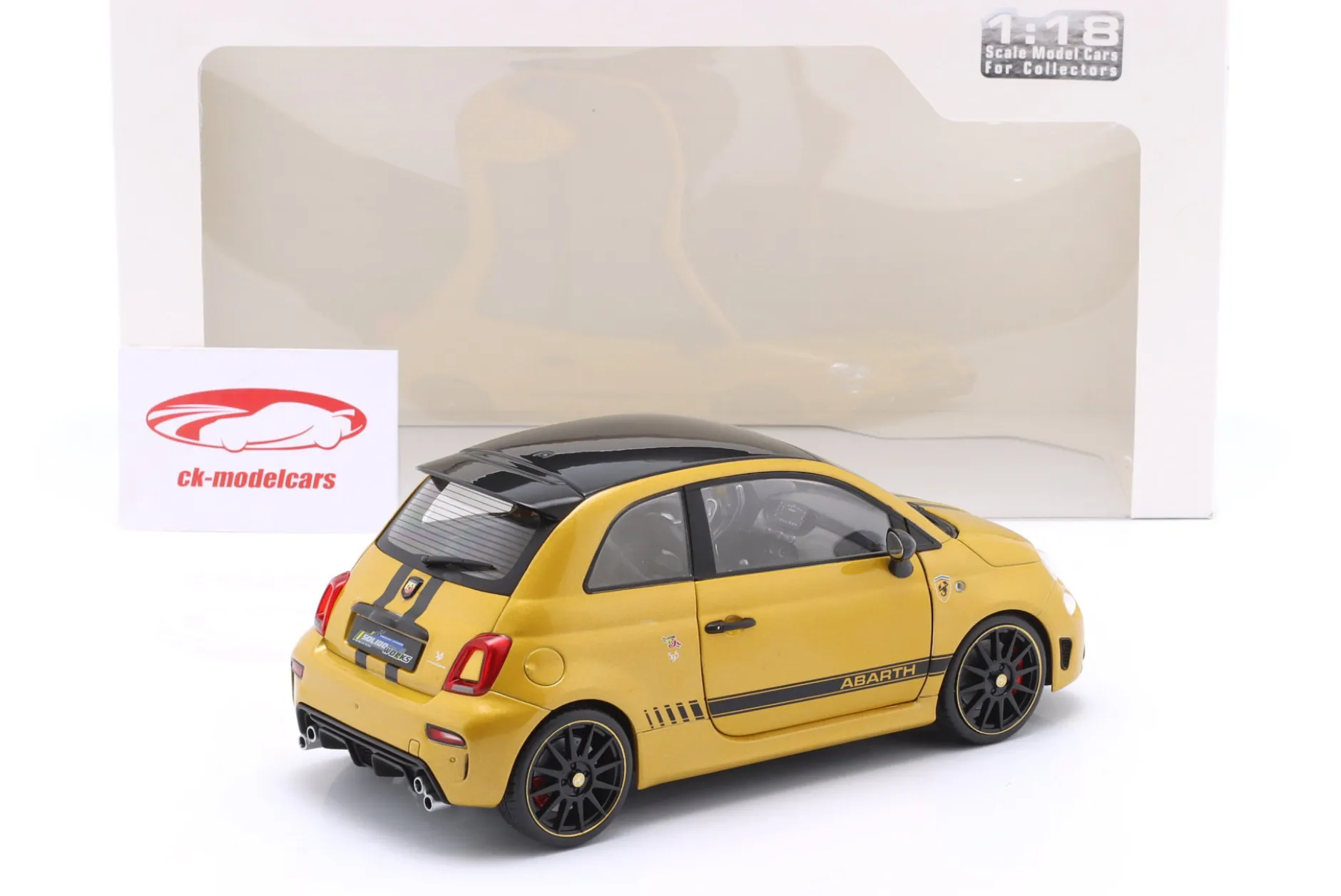 Fiat F595 Abarth Baujahr 2024 gelb 1:18 Solido