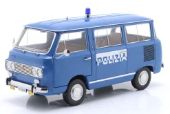 Fiat 850 Familiare Polizia Baujahr 1970 hellblau 1:18 Mitica