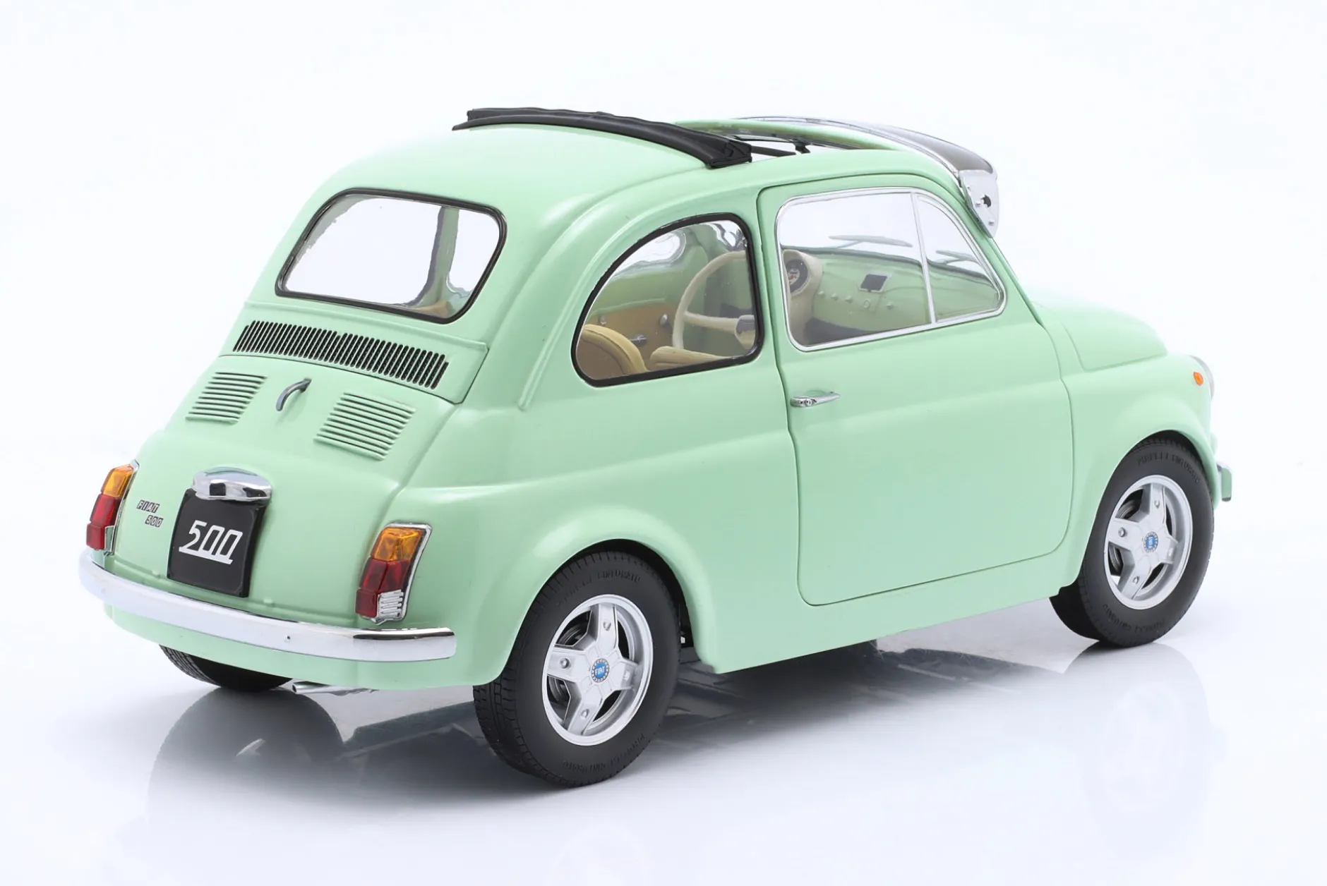 Fiat 500 F Custom Baujahr 1968 mintgrün 1:12 KK-Scale
