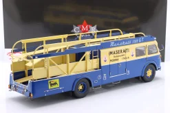 Fiat 642 RN2 Bartoletti Maserati Renntransporter Formel 1 1957 blau / gelb 1:18 CMR