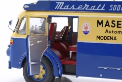 Fiat 642 RN2 Bartoletti Maserati Renntransporter Formel 1 1957 blau / gelb 1:18 CMR