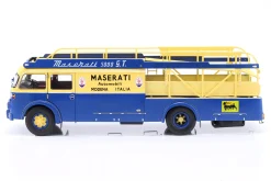 Fiat 642 RN2 Bartoletti Maserati Renntransporter Formel 1 1957 blau / gelb 1:18 CMR