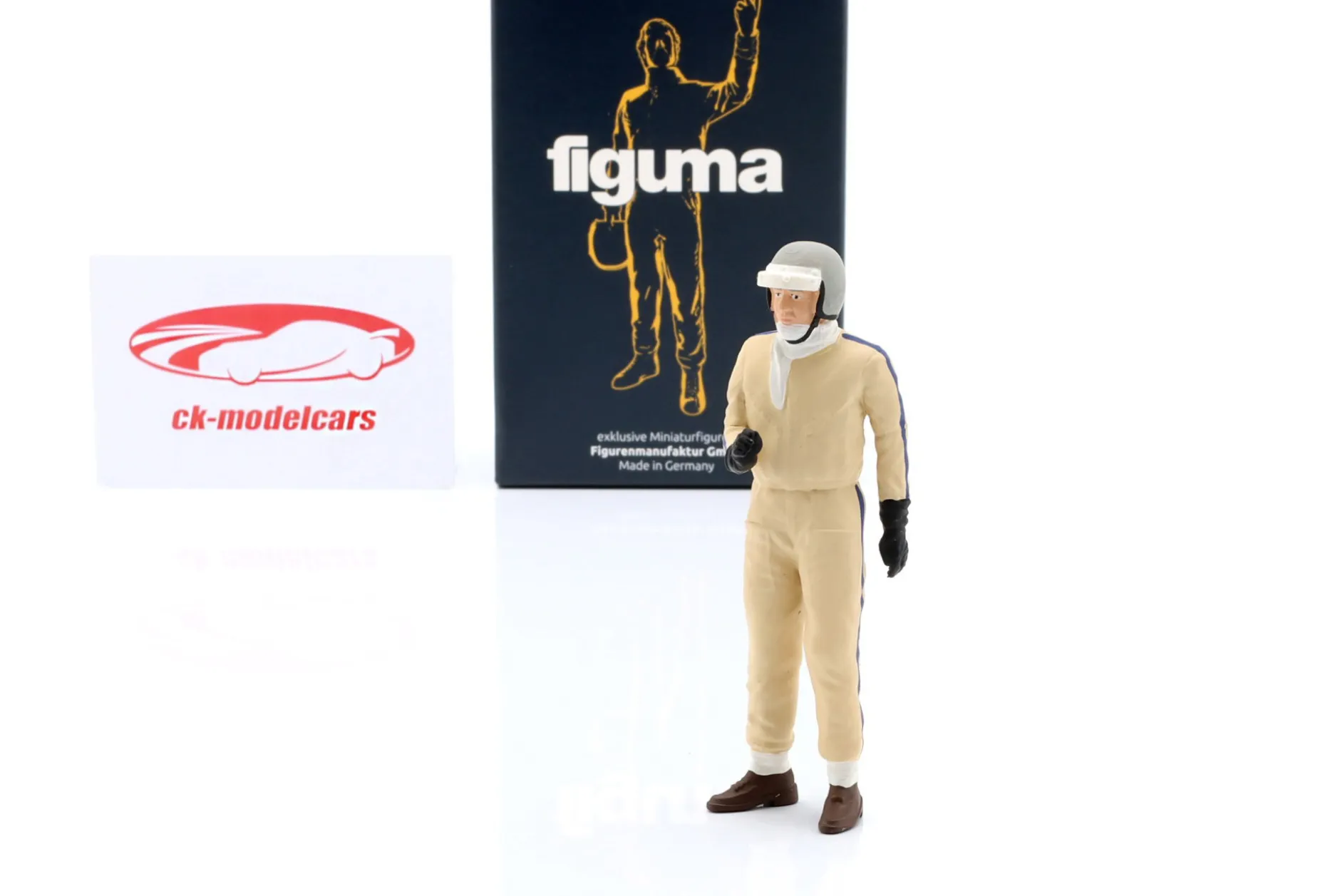 Figur Rennfahrer Hans Herrmann 1970 1:18 FigurenManufaktur