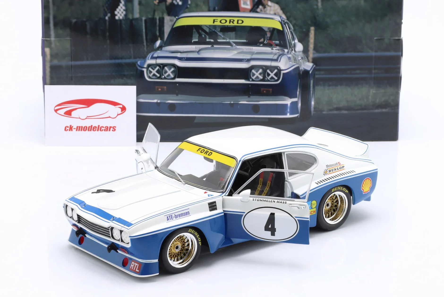 Ford Capri RS 3100 #4 Sieger ETCC Zandvoort 1974 Stommelen, Mass 1:18 WERK83