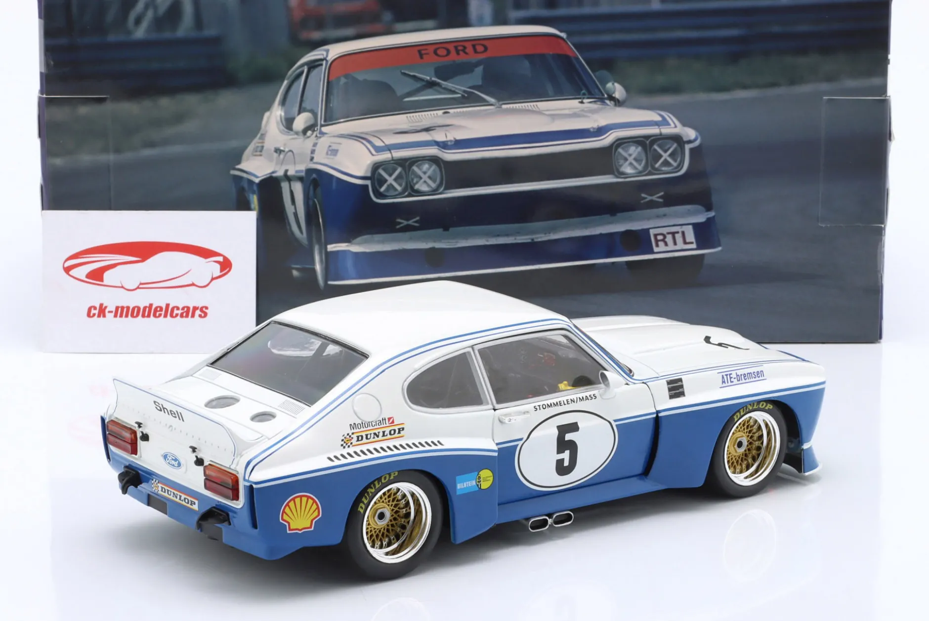Ford Capri RS 3100 #5 5th ETCC Zandvoort 1974 Stommelen, Mass 1:18 WERK83