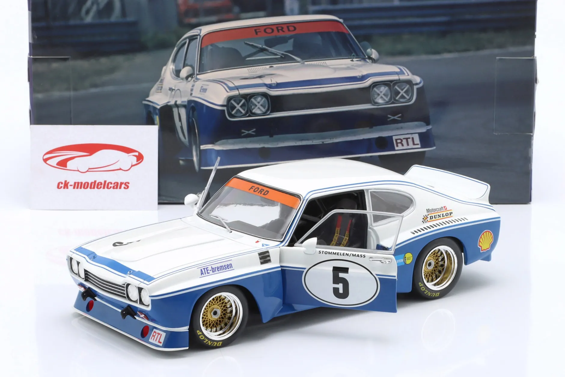 Ford Capri RS 3100 #5 5th ETCC Zandvoort 1974 Stommelen, Mass 1:18 WERK83