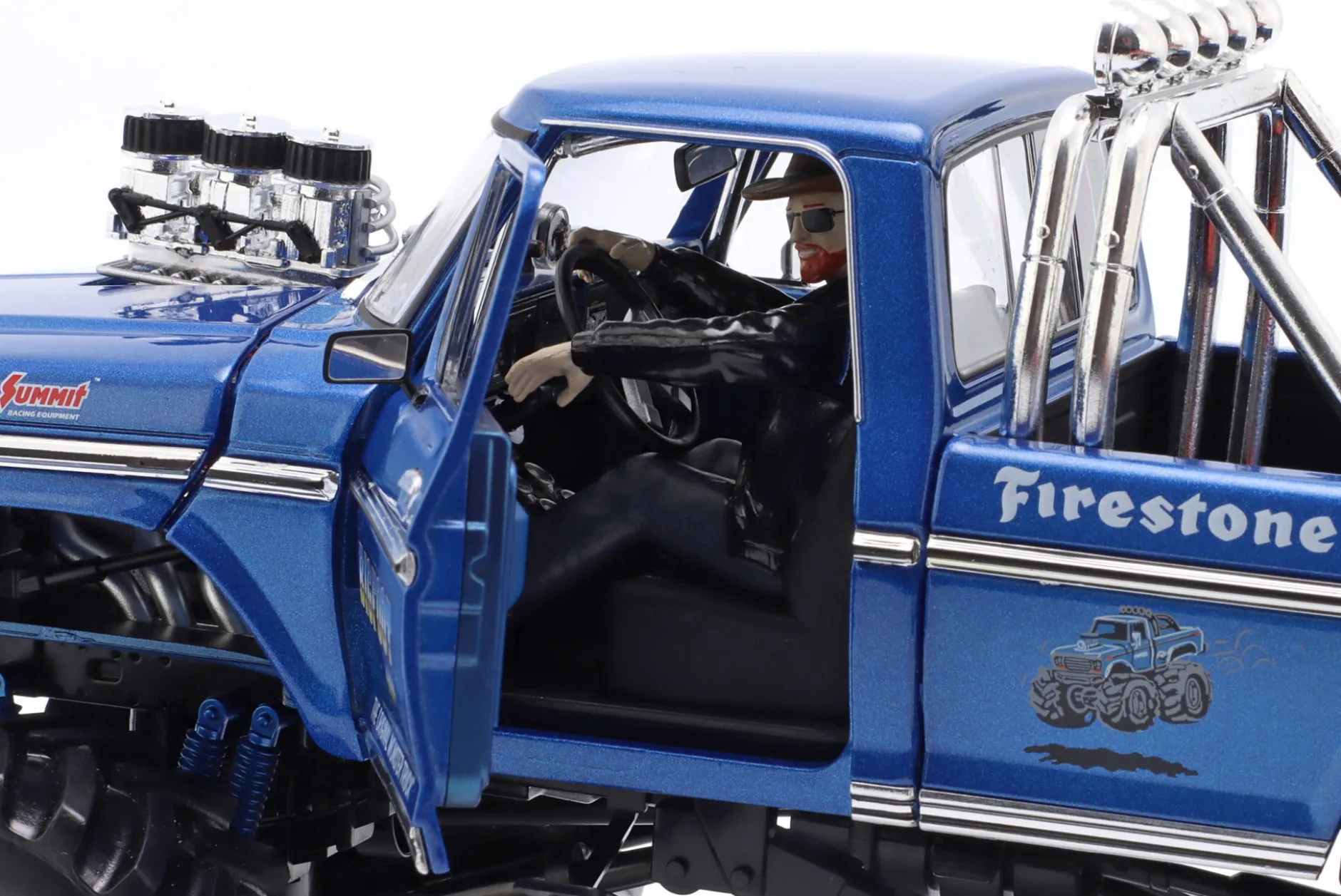 Ford F-250 Monster Truck 48-inch Tires Bigfoot #1 1974 mit 2 Figuren 1:18 Greenlight