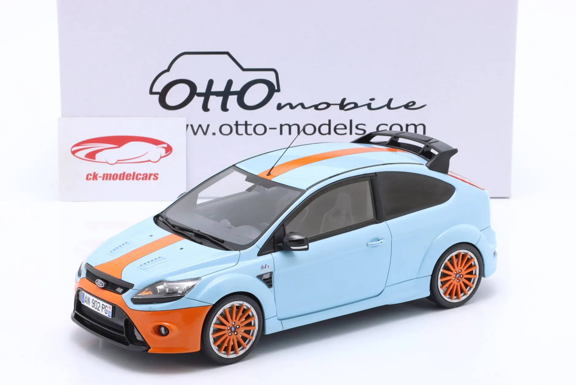 Ford Focus MK2 RS LeMans Tribute 2010 gulf blau / orange 1:18 OttOmobile