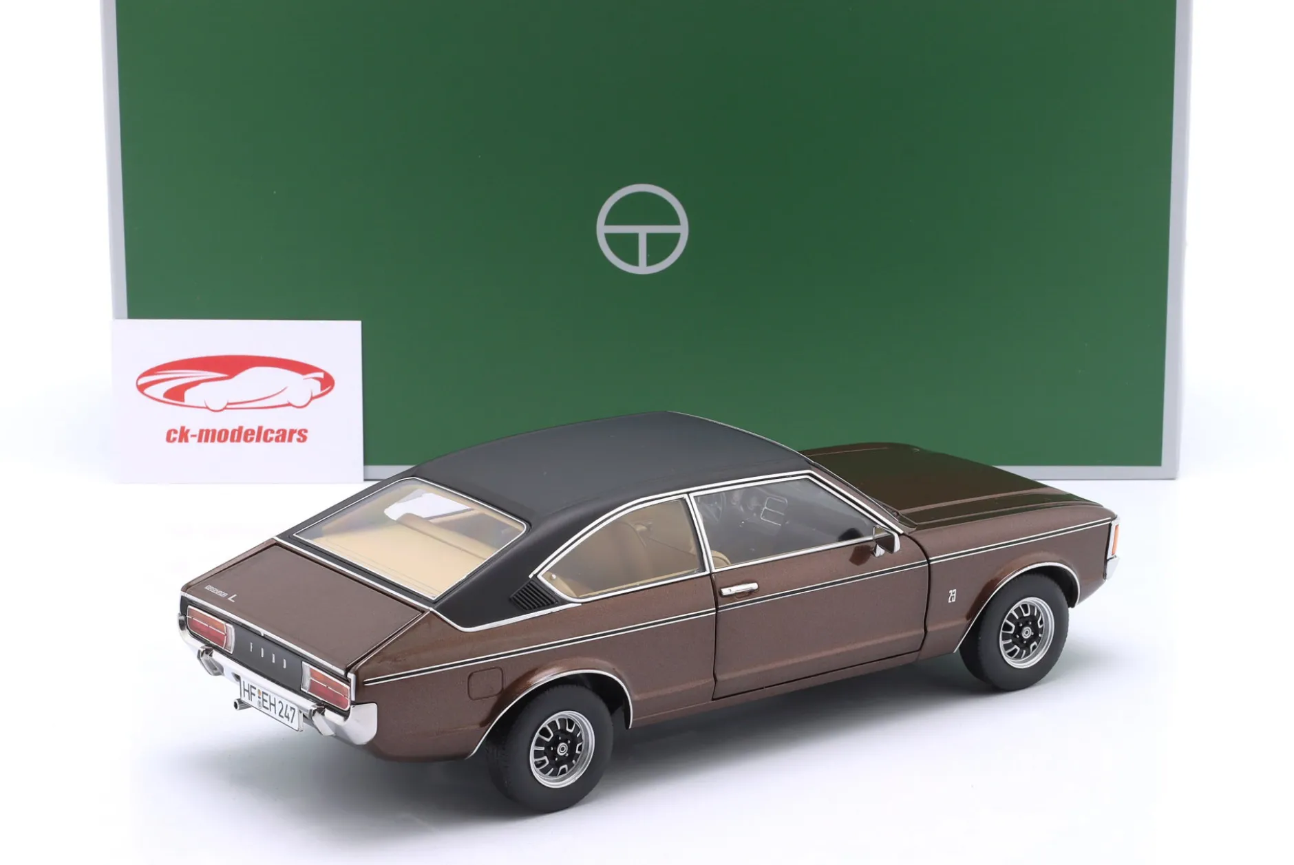 Ford Granada Coupe 2. Serie 1975 braun metallic / mattschwarz 1:18 TOURING
