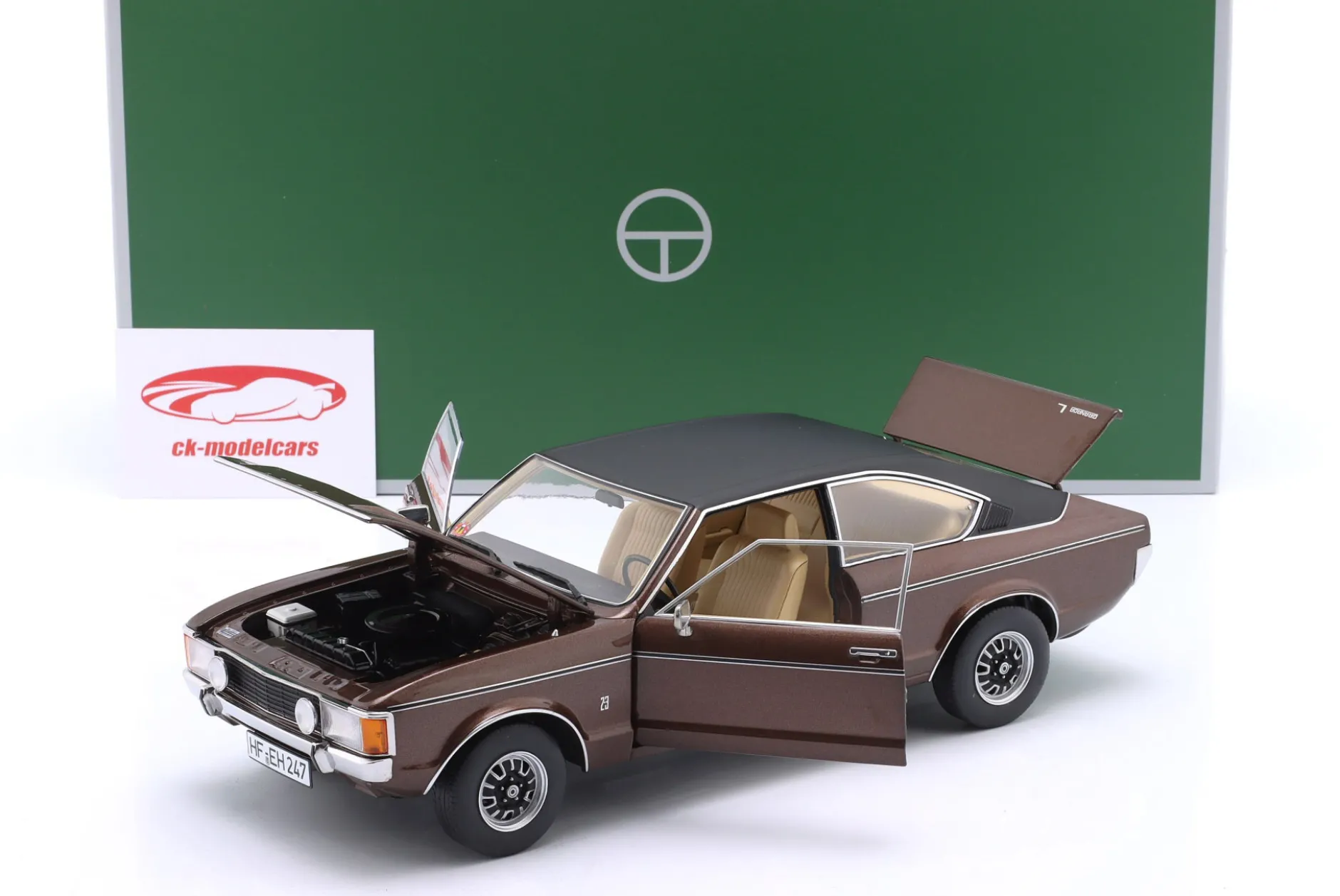 Ford Granada Coupe 2. Serie 1975 braun metallic / mattschwarz 1:18 TOURING