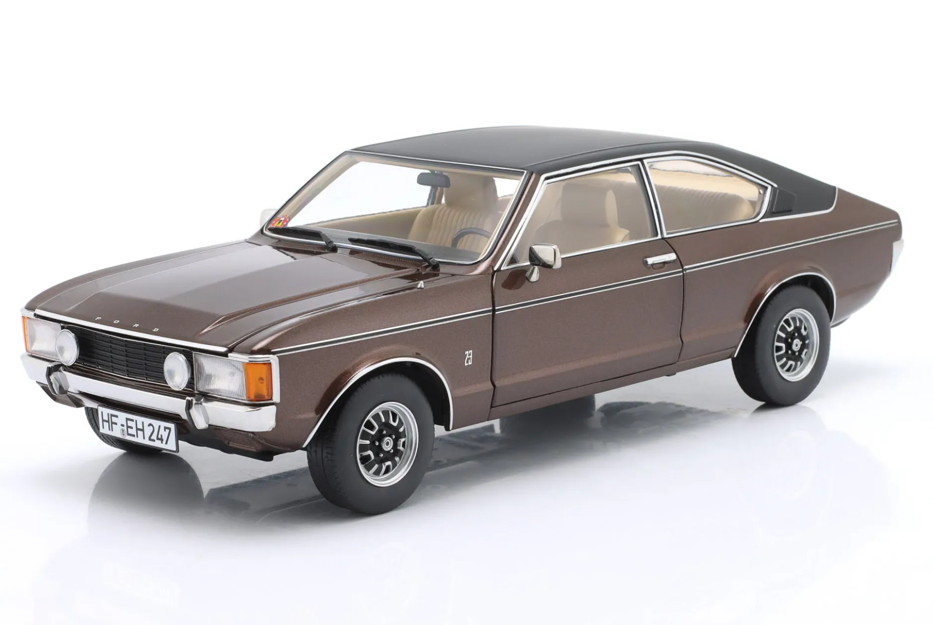 Ford Granada Coupe 2. Serie 1975 braun metallic / mattschwarz 1:18 TOURING